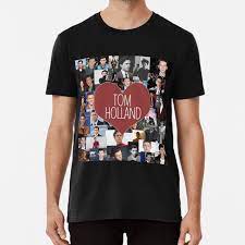 Photo 1 of I love Tom Holland collage Premium Scoop T-Shirt SIZE 2XL