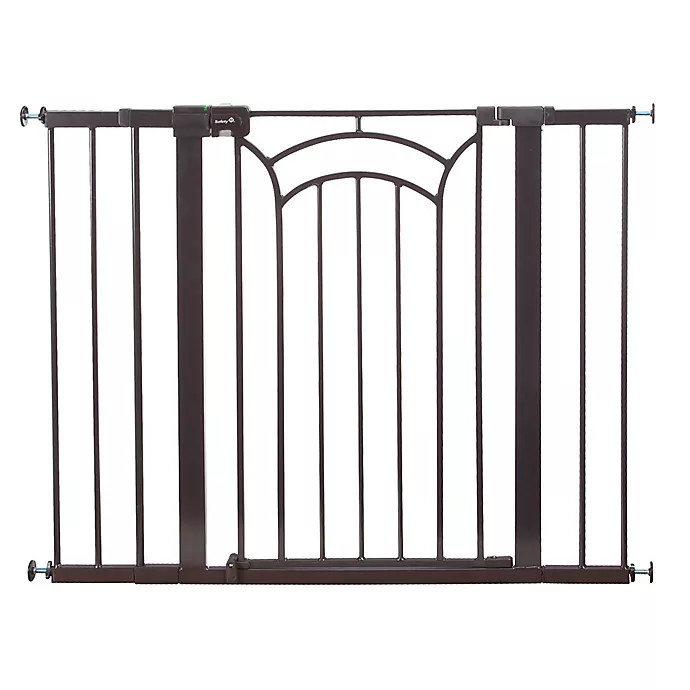 Photo 1 of Safety 1st® Easy Install Décor Tall and Wide Walk-Thru Gate in Brown