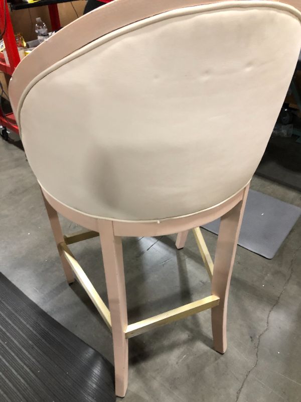 Photo 2 of 3'9 ft high chair beige with white leather