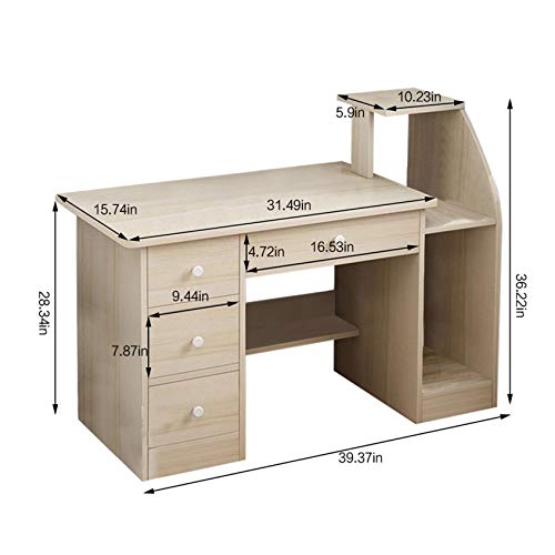 Photo 1 of Aellp Writing Computer Desk Home Office Small Space Executive Small Desk with Drawer Study Student Table Modern Simple Style 