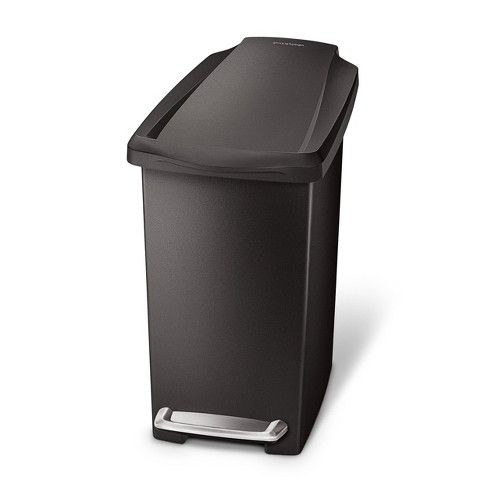 Photo 1 of simplehuman 10L Slim Step Trash Can Black Plastic