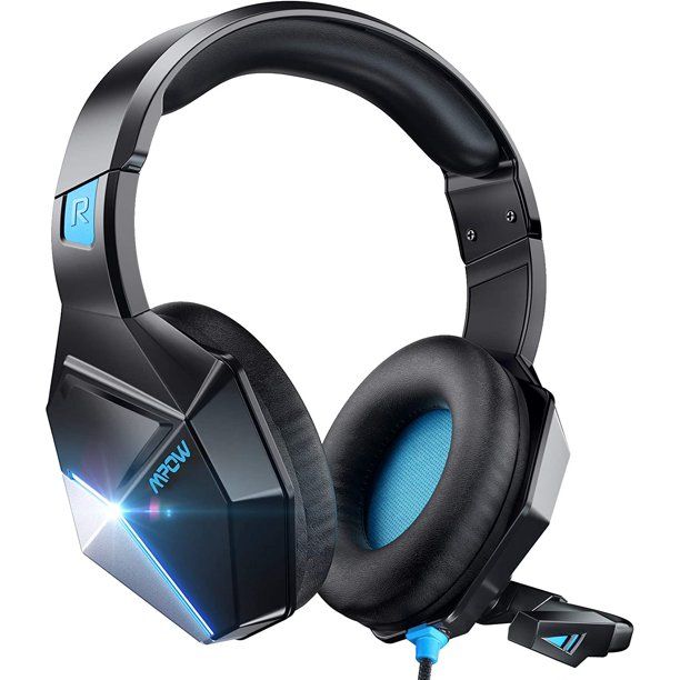 Photo 1 of Mpow Blue Gaming Headset for PS4,PS5, PC, Xbox One,Soft Earmuffs,Gaming Headphone for Girls Kids headphones for Girls (EG10)