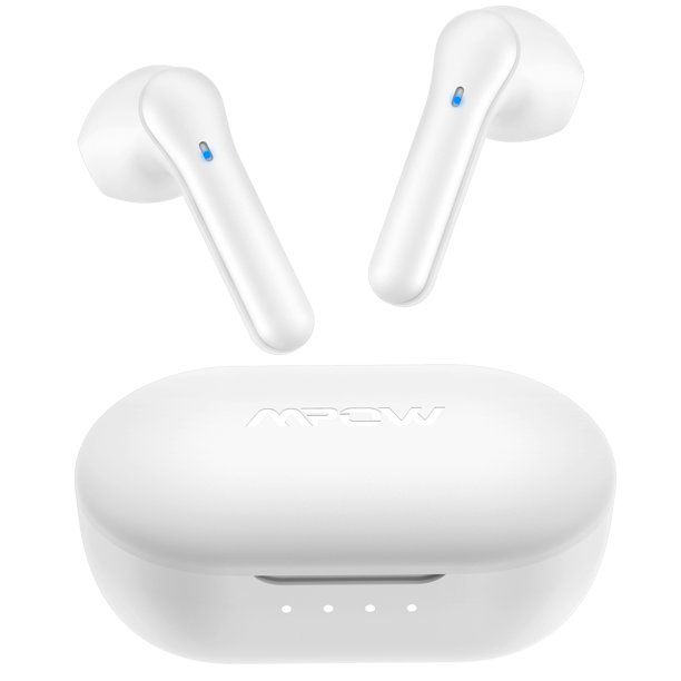 Photo 1 of Mpow MX3 Bluetooth 5.0 Earbuds, IPX7 Waterproof In-Ear Touch Control w/Wireless Charging Case Earbuds, White