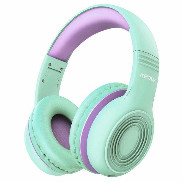 Photo 1 of Mpow CH6 Kids Headphones for Baby to Teen, Switchable Volume Limited Safe Headphones w/Sharing Function for Children Boys Girls, Foldable Over/On-Ear Headset w/Mic for School/PC/Cellphone-Mint Green