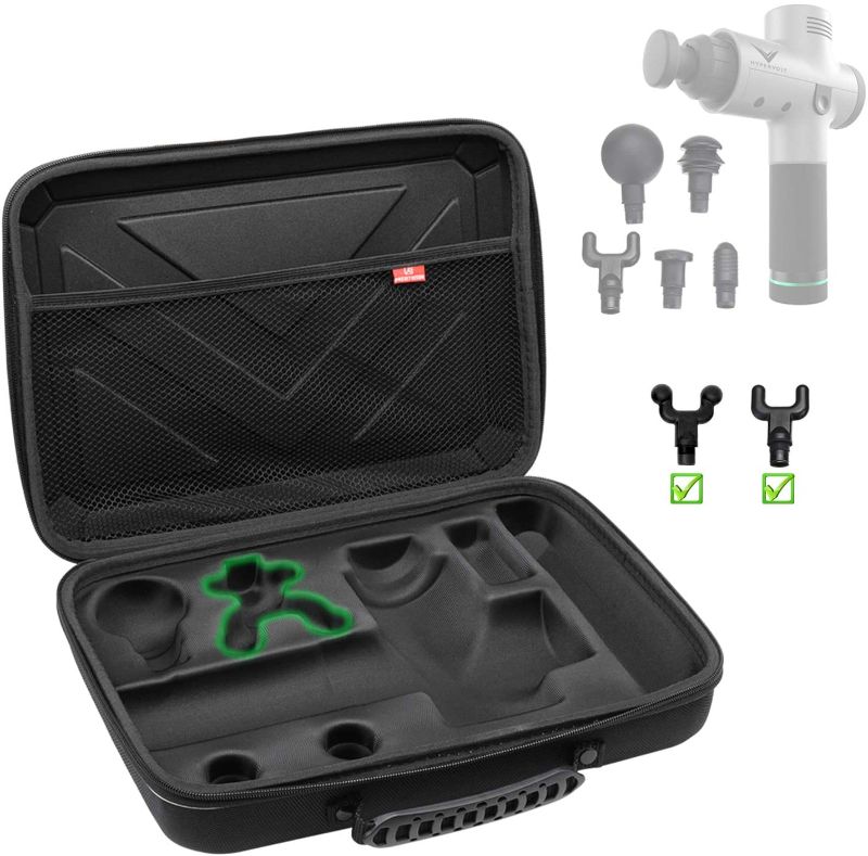 Photo 1 of 2pc Case for Hypervolt with 5 Head Attachments, Waterproof Shock Resistant Carrying Case for Hyperice Hypervolt Massage Device?ONLY CASE?