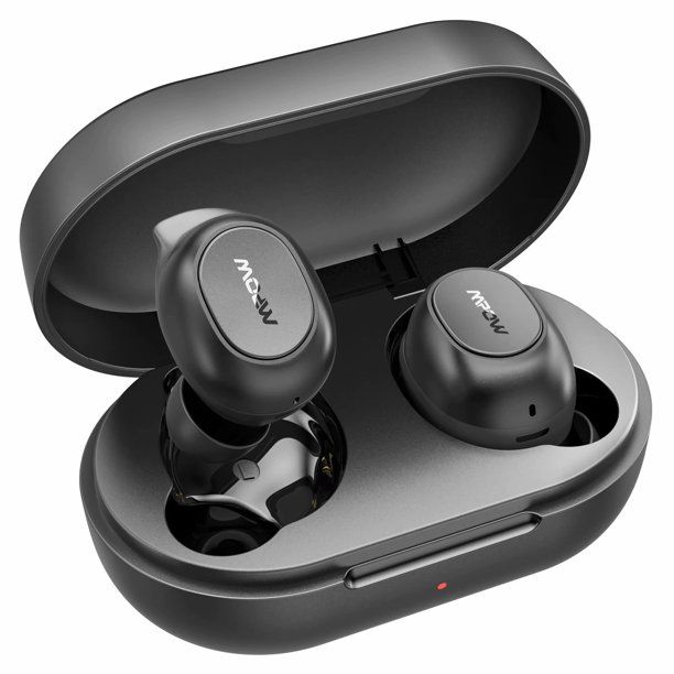 Photo 1 of 2pk Wireless Earbuds, Mpow MDots Bluetooth Headphones w/Punchy Bass Sound, Precise Control Wireless Earphones, IPX6 Waterproof Sport Earbuds, 20 Hrs w/Twin&Mono Mode/Mics, Black