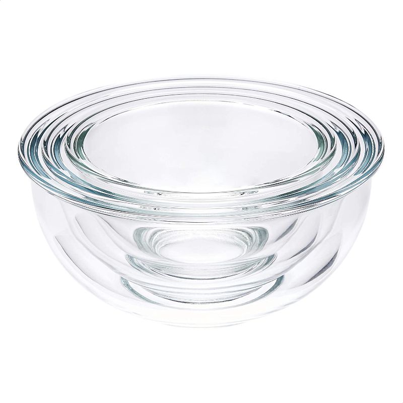 Photo 1 of AmazonCommercial Mixing Bowls, 3 Piece Set, Lids Not Included