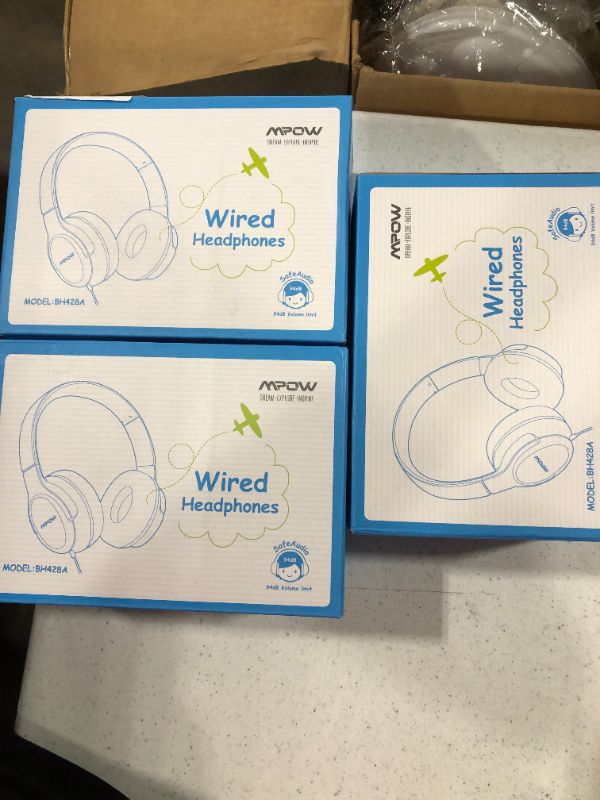 Photo 2 of Mpow CHE2 Kids Wired Headphones Learning Over-ear Headphones for Tablets PC Online Classes