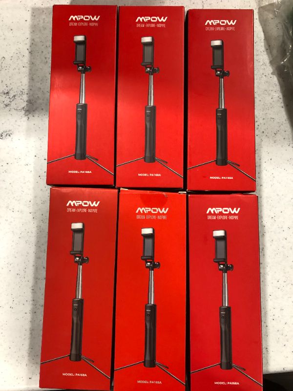 Photo 2 of 6pk Mpow PA168A 3 in 1 Tripod Selfie Stick