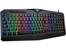 Photo 1 of VicTsing PC232 Wired Gaming Keyboard LED Rainbow Backlight Keyboards 112 Keycaps Membrane Keyboard Anti-ghosting For PC Laptop