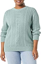 Photo 1 of Amazon Essentials Women's Fisherman Cable Long-Sleeve Crewneck Sweater
