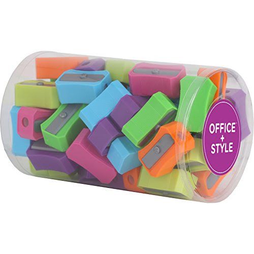 Photo 1 of PLASTIC PENCIL SHARPENERS - STORAGE CONTAINER, INCLUDES SHAVINGS BIN TO ELIMINATES MESS, ASSORTED COLORS - FOR HOME, SCHOOL, OR OFFICE, BY OFFICE + STYLE
