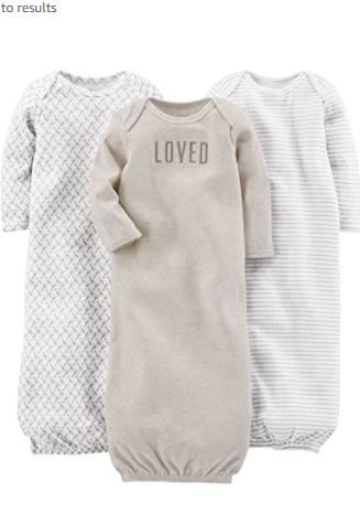 Photo 1 of Simple Joys by Carter's Baby 3-Pack Neutral Cotton Sleeper Gown. 0-3 months
