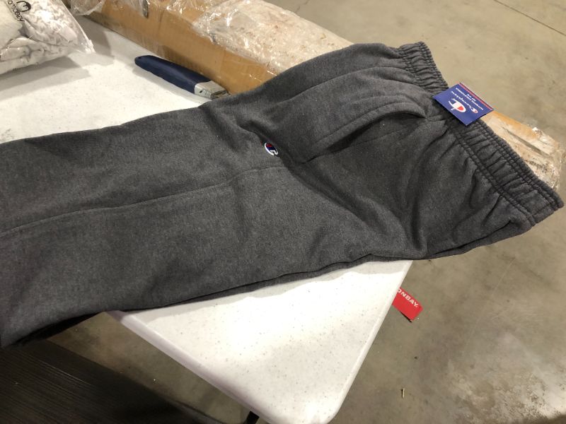 Photo 1 of Champion Men's Powerblend Fleece Open Bottom Pants small

