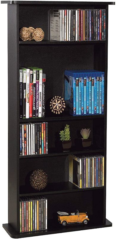 Photo 1 of Atlantic Drawbridge Media Storage Cabinet - Store & Organize A Mix of Media 240Cds, 108DVDs Or 132 Blue-Ray/Video Games, Adjustable Shelves, PN37935726...
