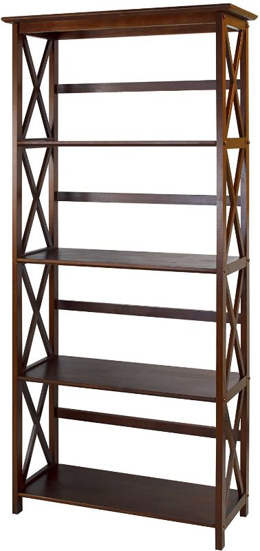 Photo 1 of Casual Home Montego 5-Shelf Bookcase, Walnut (New)