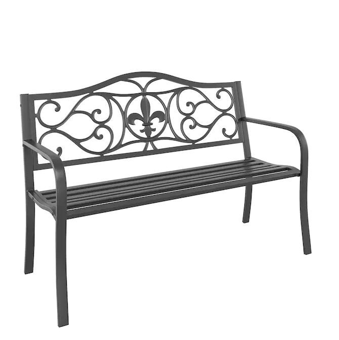 Photo 1 of 50.4-in W x 35-in L Black Bench