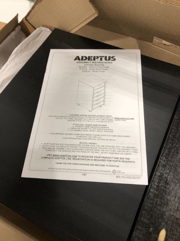 Photo 5 of Adeptus 6 Drawer Roll Cart - Black