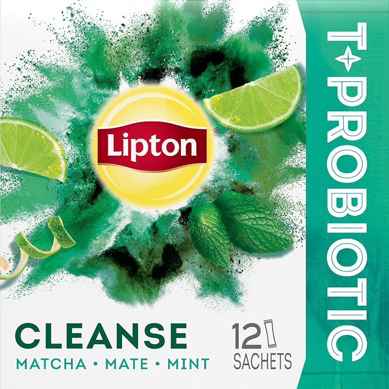 Photo 1 of 108 SERVINGS Lipton T+Probiotic Herbal Tea Sachets For a Hot or Iced Herbal Tea Beverage with Matcha Mate and Mint Cleanse Finely Ground Herbal Tea With Probiotics 0.38 oz 12 Servings
BB 08 01 22