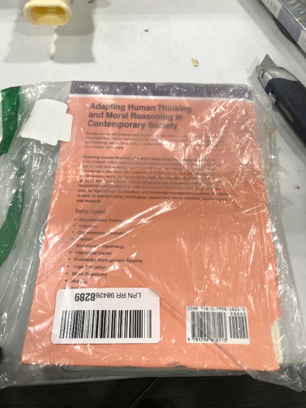 Photo 1 of Adapting Human Thinking and Moral Reasoning in Contemporary Society (Advances in Religious and Cultural Studies) 1st Edition HARD COVER 