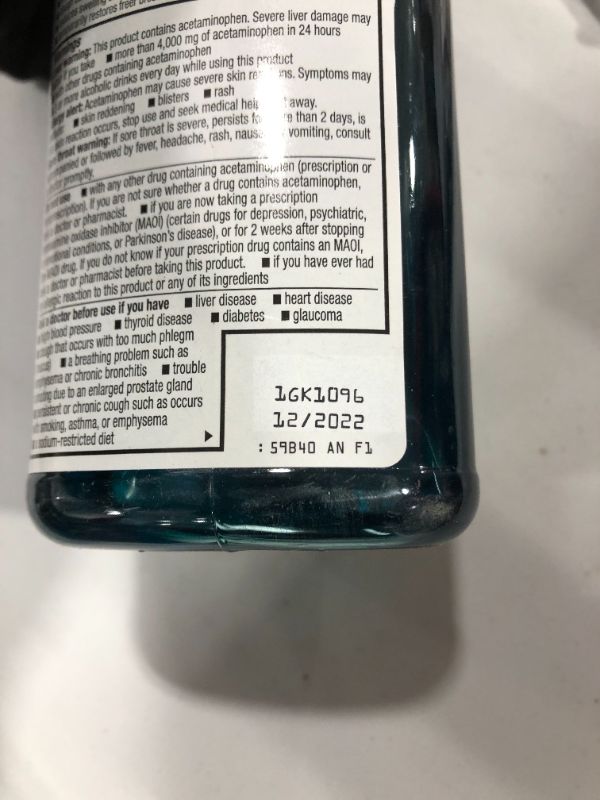 Photo 3 of 2 PACK Amazon Basic Care Vapor Ice Nighttime Severe Cold and Flu, Pain Reliever and Fever Reducer, Nasal Decongestant, Antihistamine and Cough Suppressant, 12 Fluid Ounces
BB 12 2022