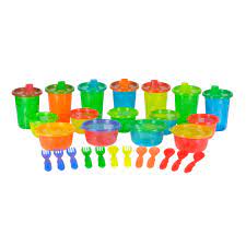 Photo 1 of The First Years Take & Toss Bowl, Sippy Cup and Silverware Set Variety Pack, 28 Pieces
