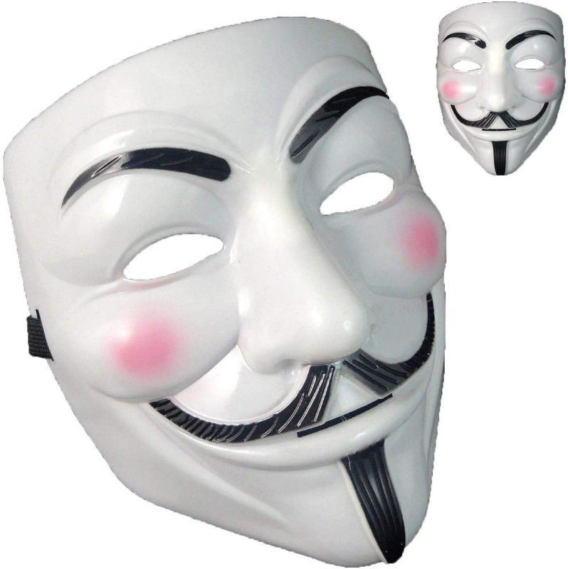 Photo 1 of 2 PACK!!! Hacker Mask V for Vendetta Mask Halloween Cosplay Costume Party Props
