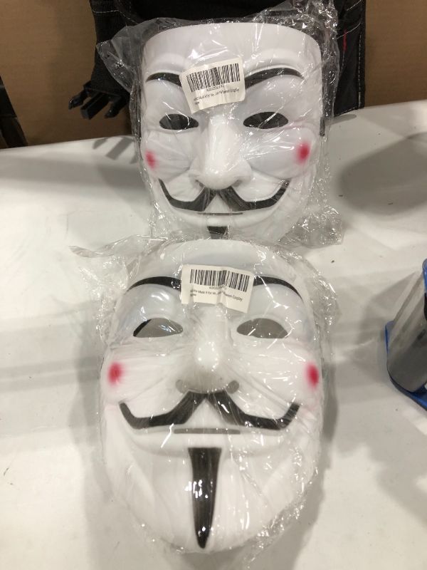 Photo 2 of 2 PACK!!! Hacker Mask V for Vendetta Mask Halloween Cosplay Costume Party Props