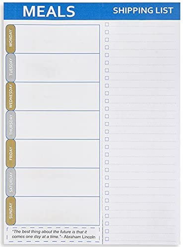 Photo 1 of 2 PACK!!! Essential 7x10 Inches Planning Pad for Fridge, Daily Planner Notepad (Meal pad - 52 Sheets)
