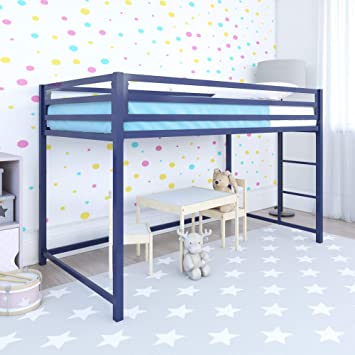 Photo 1 of  Metal Junior Twin Loft Bed, Blue
