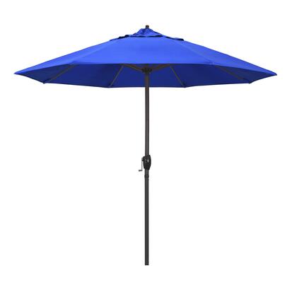 Photo 1 of ATA908117-5401 9 Ft. Casa Series Patio Bronze Auto Tilt Crank Lift - Sunbrella 1A Pacific Blue Fabric
