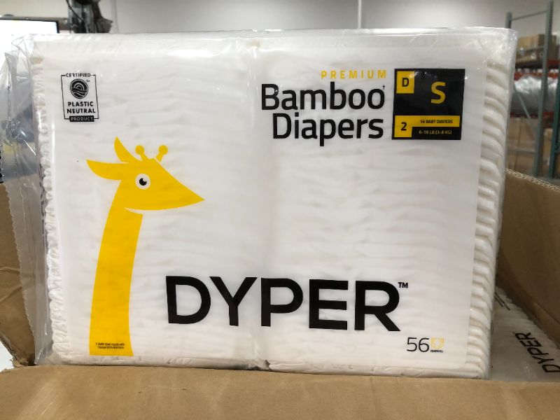 Photo 2 of DYPER Bamboo Baby Diapers Size 2 | Natural Honest Ingredients | Cloth Alternative | Day & Overnight | Plant-Based + Eco-Friendly | Hypoallergenic for Sensitive Newborn Skin | Unscented - 224 Count
