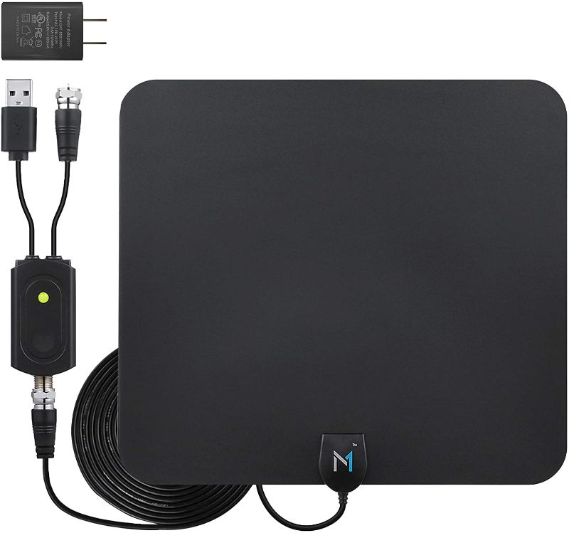 Photo 1 of HDTV Indoor Antenna Long Range 315 Mile Signal Reception; Hi-Power Amplified Antenna + 16.5 ft Coax Cable; Supports All HD Digital TV formats; Mata1
