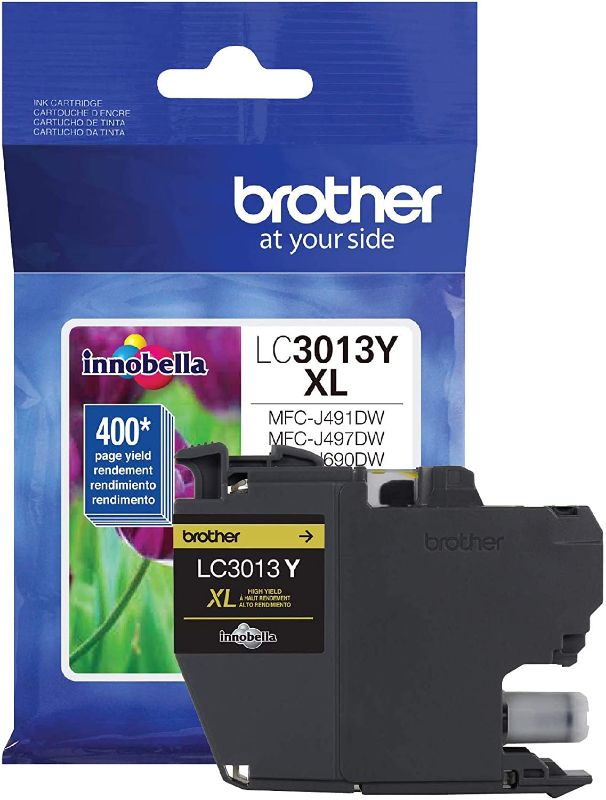 Photo 1 of Brother Printer LC3013Y Single Pack Cartridge Yield Up To 400 Pages LC3013 Ink Yellow
