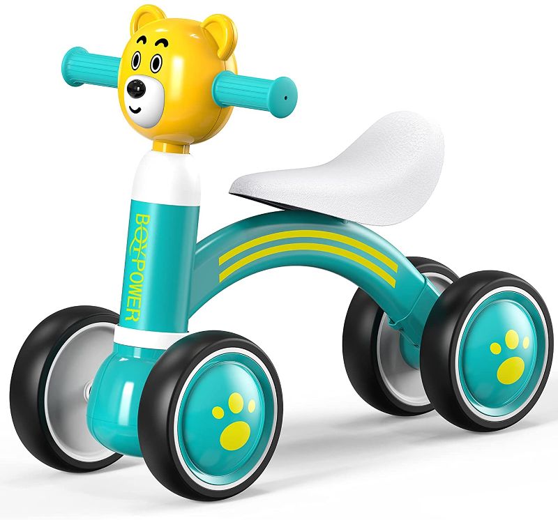 Photo 1 of BQYPOWER Baby Balance Bike, Toddler Bikes 18-36 Months Cute Kids Riding Toys for 1 Year Old Boys Girls, Children Tricycle with Soft Seat & Silence Wheels, Birthday Christmas Thanksgiving Gifts
