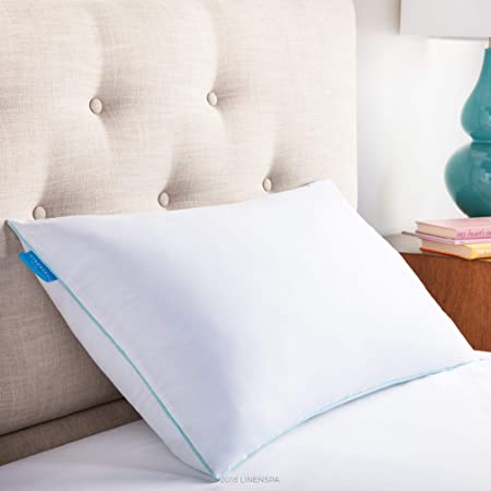 Photo 1 of 2 set LinenSpa Shredded Memory Foam Pillow with Gel Memory Foam, Standard , White 24x16in
