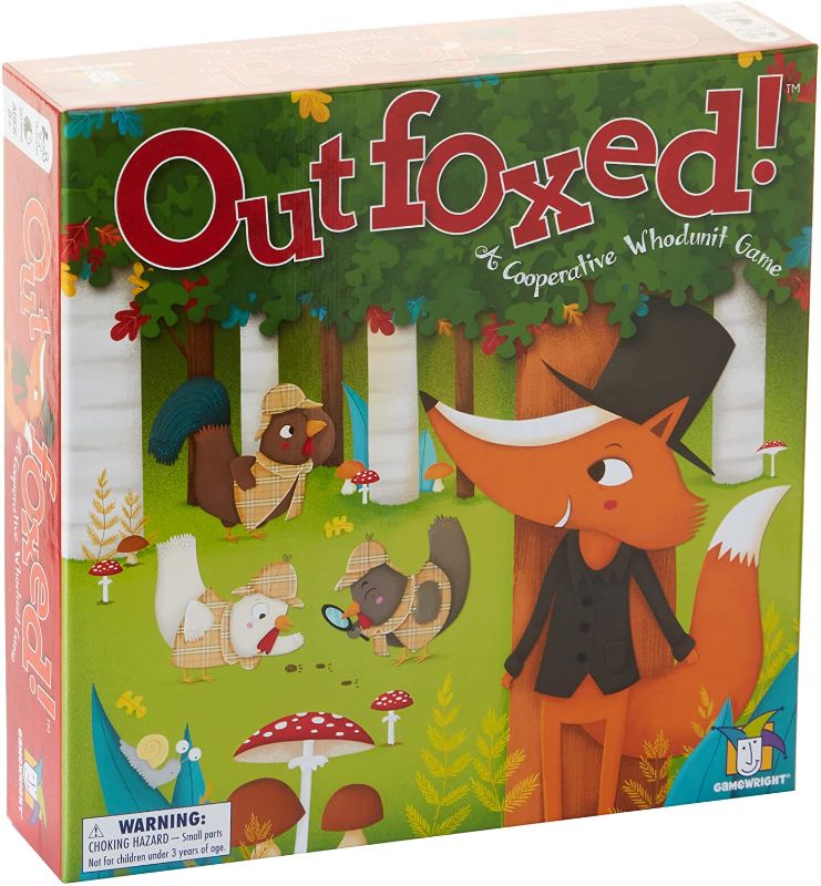 Photo 1 of Gamewright Outfoxed! A Cooperative Whodunit Board Game for Kids 5+, Multi-colored, Standard, Model Number: 418
