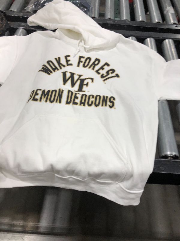 Photo 1 of 'WAKE FOREST DEMON DEACONS' Unisex White Pullover Hoodie M sized