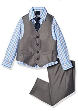 Photo 1 of Nautica Boys' 4-Piece Set with Dress Shirt, Tie, Vest, and Pants 4t
