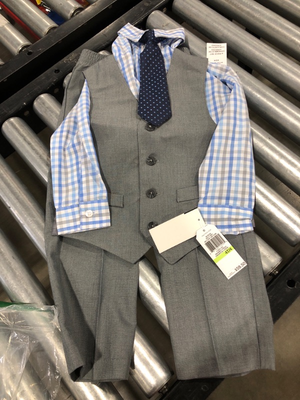 Photo 2 of Nautica Boys' 4-Piece Set with Dress Shirt, Tie, Vest, and Pants 4t
