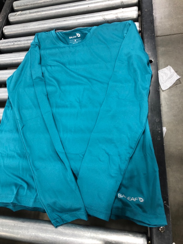 Photo 1 of BALEAF Women's Long Sleeve Shirts Quick Dry Running Workout Shirt Teal Size Medium 