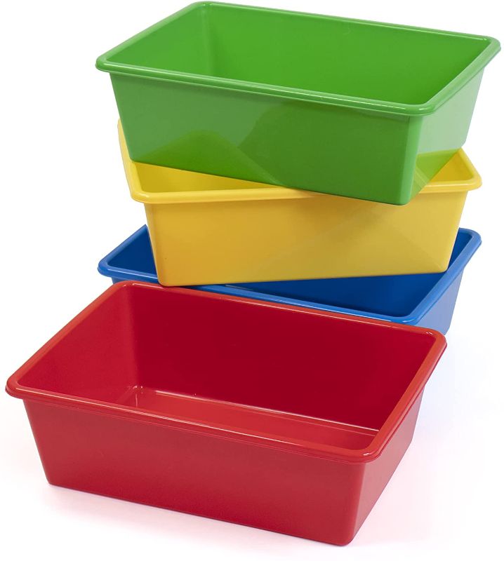 Photo 1 of Humble Crew, Primary Large Plastic Storage Bins, Set of 4, Colors
