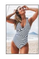 Photo 1 of Blue And White Stripe Halter One Piece Swimsuit
size L