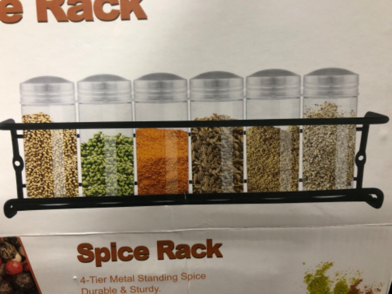 Photo 1 of 4-Tier Metal Standing Spice Rack. Sturdy & Durable. Easy Assemble & Multi- Purpose 