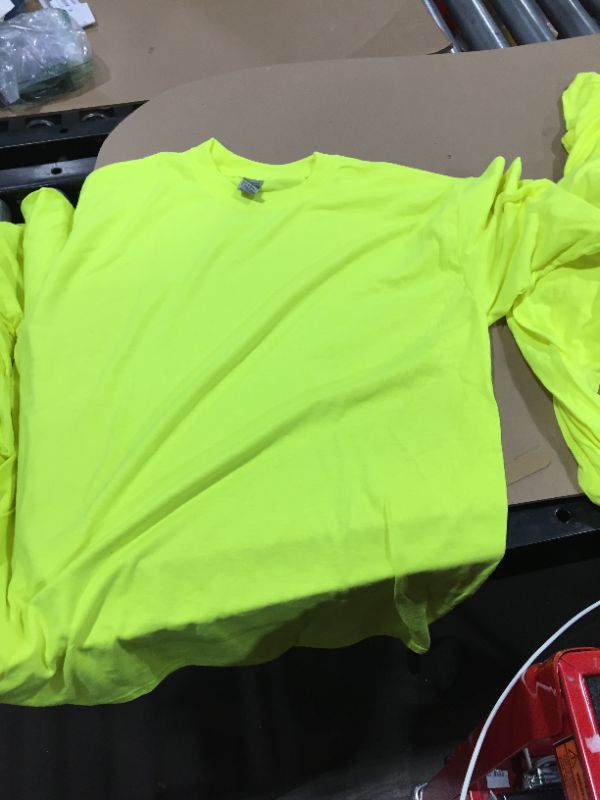 Photo 1 of GILDAN LargeSized Green Highlight Long Sleeve Shirts 2pk