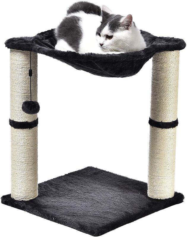 Photo 1 of Amazon Basics Cat Condo Tree Tower with Hammock Bed and Scratching Post
