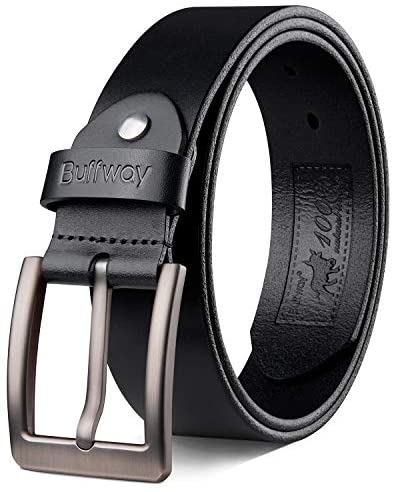 Photo 1 of Buffway Belts for Men with Real Solid Leather and Buckle Durable Heavy Duty 1.5" Men's Dress and Casual Belt, SIZE 30
