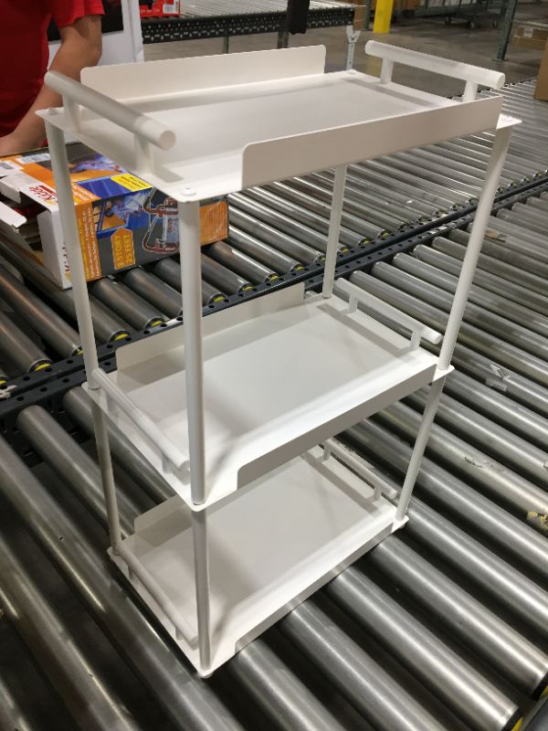 Photo 1 of 3 TIER WHITE METAL SHELF 13 X 8 X 21 INCHES