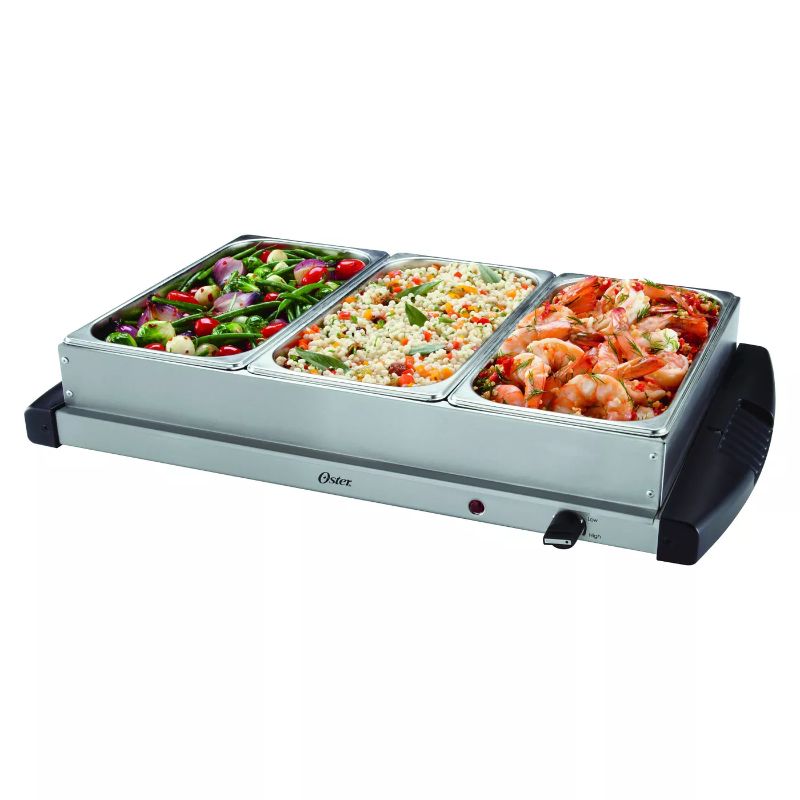 Photo 1 of Oster Triple Warming Tray Buffet Server - CKSTBSTW00
