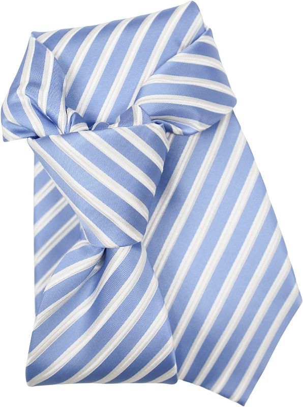 Photo 1 of Sky Blue Striped Pre-tied Tie